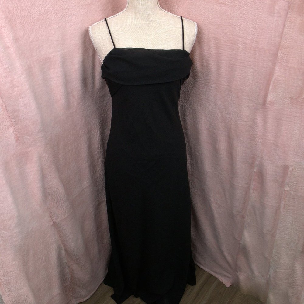 Vintage Betsy and Adam by Jaslene Black Empire Waist Maxi Dress